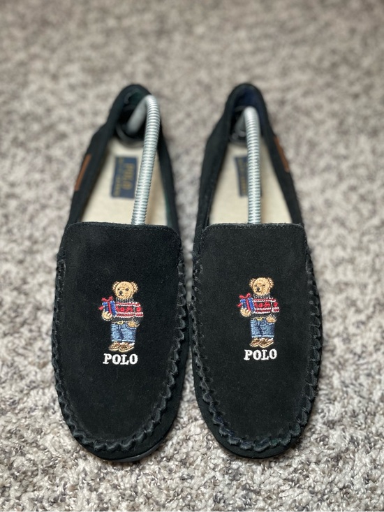 Polo Ralph Lauren Other - Polo Ralph Lauren Bear Sweater Men’s Size 8 Navy Slippers